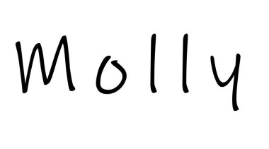 Beyaz üzerine basit metin adı tasarımı