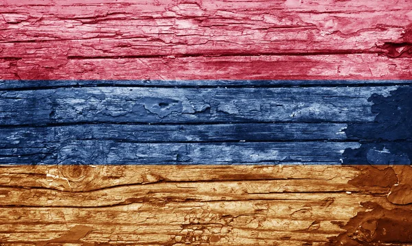 Tekstura Drewniana Malowaną Flagą — Zdjęcie stockowe