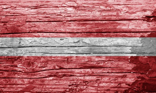 Boyanmış Bayrağı Olan Ahşap Bir Doku — Stok fotoğraf