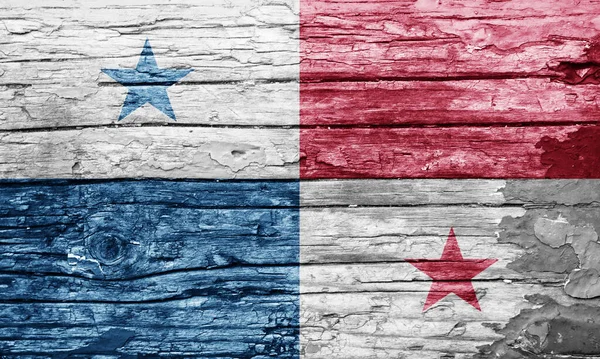 Wooden Texture Painted Flag — Stock Photo, Image