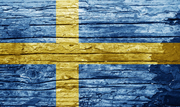 Деревянная текстура с окрашенным флагом