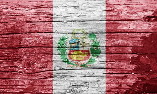 Textura Madeira Com Bandeira Pintada Fotografias De Stock Royalty-Free