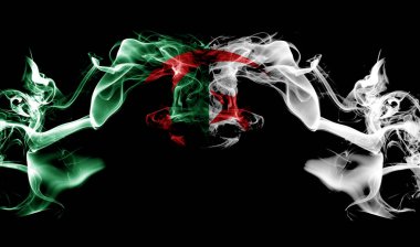 Bayrak ile soyut duman