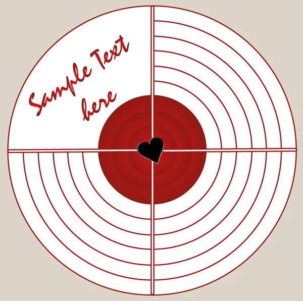 Target heart. Valentine day. — Stock Vector