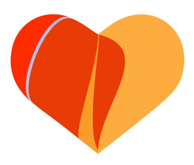 Soyut kalp. Sevgililer günü