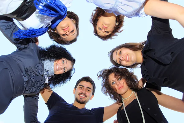 Grupo de estudantes alegres . — Fotografia de Stock