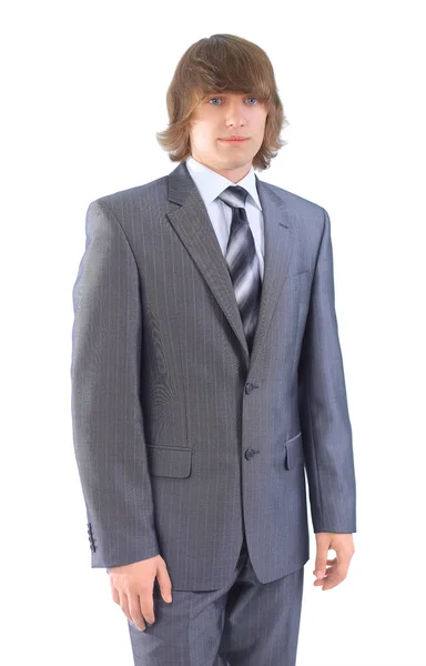 Der junge Geschäftsmann. Isoliert auf weißem Hintergrund — Stockfoto