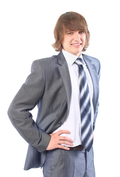 El joven empresario. Aislado sobre un fondo blanco . — Foto de Stock