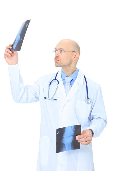 Unga läkare man med stetoskop — Stockfoto