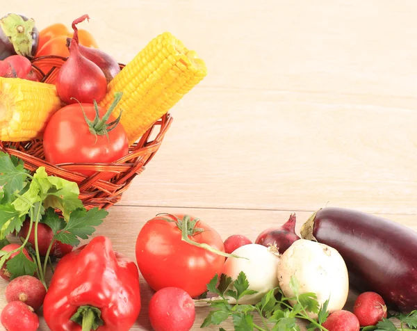 Colorful vegetable frame — Stock Photo, Image