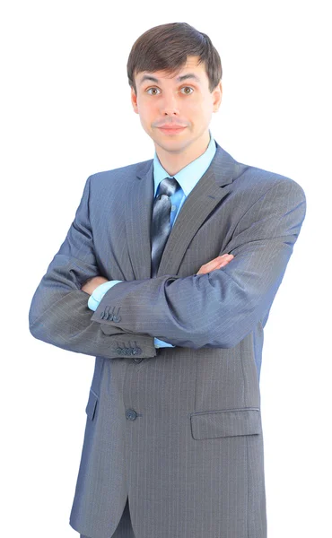 El joven empresario. Aislado sobre un fondo blanco . — Foto de Stock