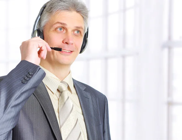 The operator of communication in the office. — Stock Photo, Image