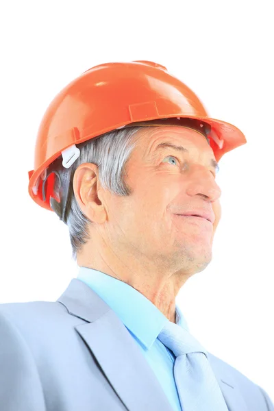 Engineer at the age of. Isolated on a white background. — Stock Photo, Image