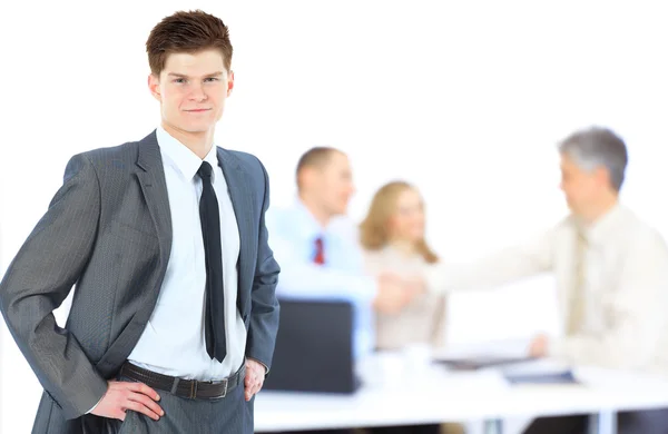 Group of businessmen the conclusion of the transaction. — Stock Photo, Image