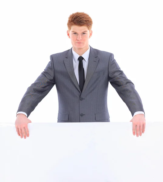 El joven hombre de negocios guapo aislado sobre un fondo blanco . —  Fotos de Stock