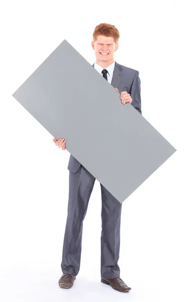 The young handsome businessman isolated on a white background. — Stock Photo, Image