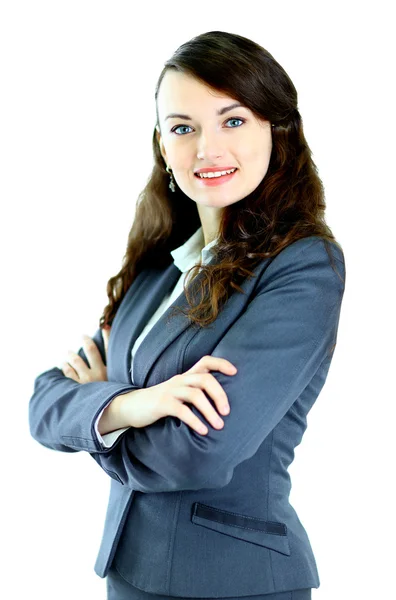 Nice business woman. Isolated on a white background. — Stock Photo, Image