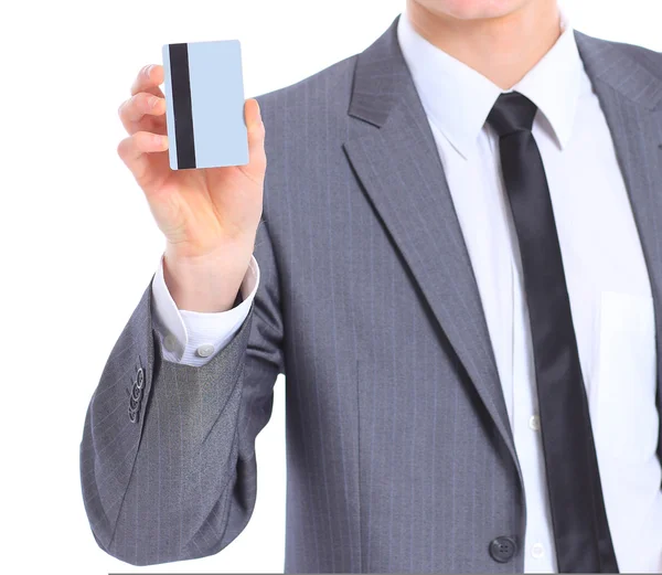 The young handsome businessman isolated on a white background. — Stock Photo, Image