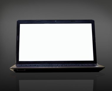 profesyonel laptop üzerinde karanlık izole