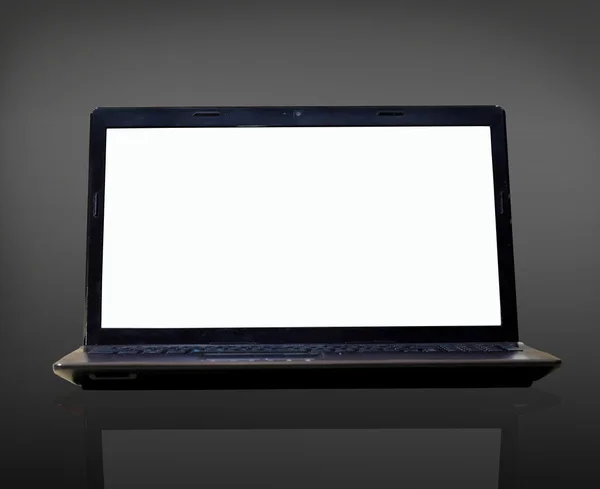 Professional Laptop isolated on dark — Stock Photo, Image