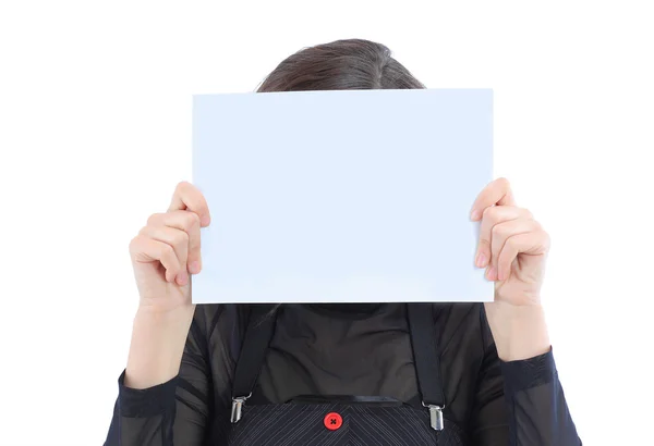 Mooie zakenvrouw. geïsoleerd op een witte achtergrond. — Stockfoto