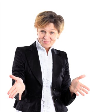 güzel ve çekici bir iş kadını.