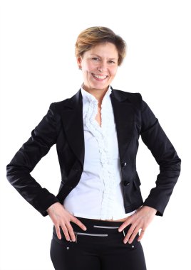 güzel ve çekici bir iş kadını.