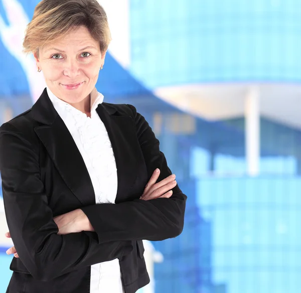 Mulher de negócios bonita e encantadora . — Fotografia de Stock