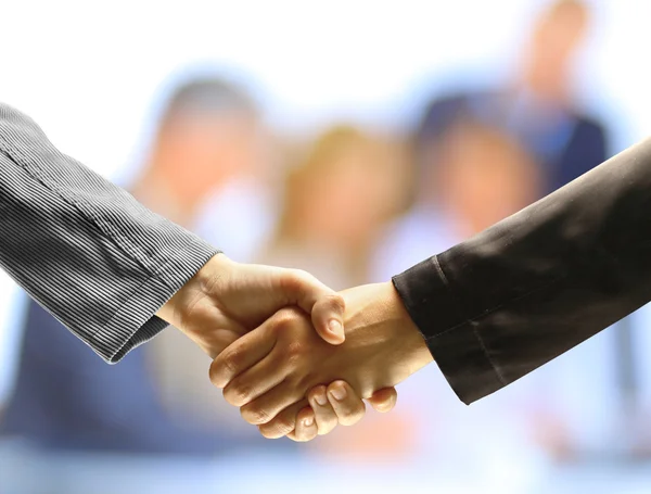 Business handshake and business — Stock Photo, Image