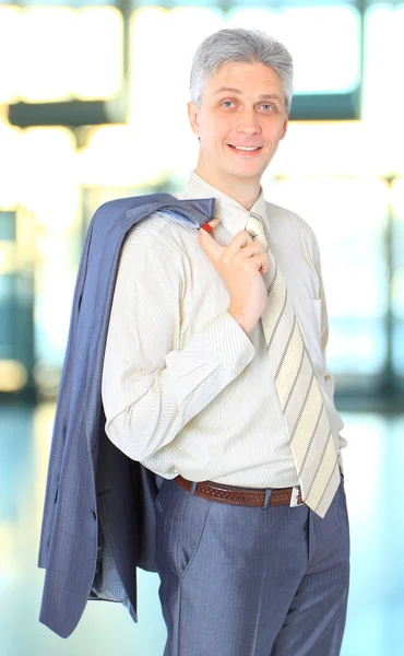 Der Geschäftsmann bei der Arbeit. — Stockfoto