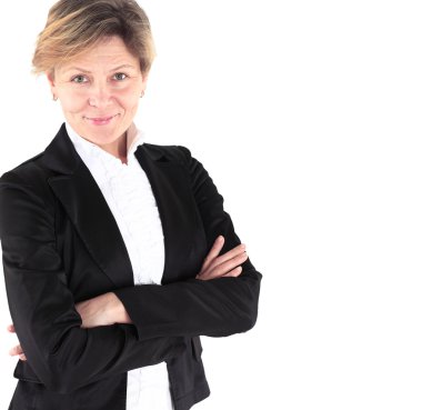 güzel ve çekici bir iş kadını.