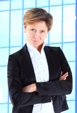 güzel ve çekici bir iş kadını.