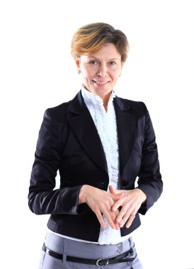 güzel ve çekici bir iş kadını.