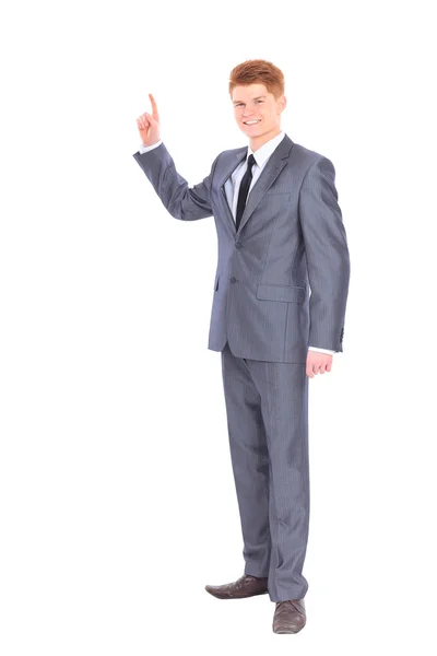 The young handsome businessman isolated on a white background. — Stock Photo, Image