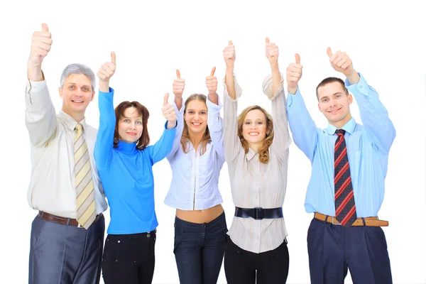 Image of business giving the thumbs-up sign — Stock Photo, Image
