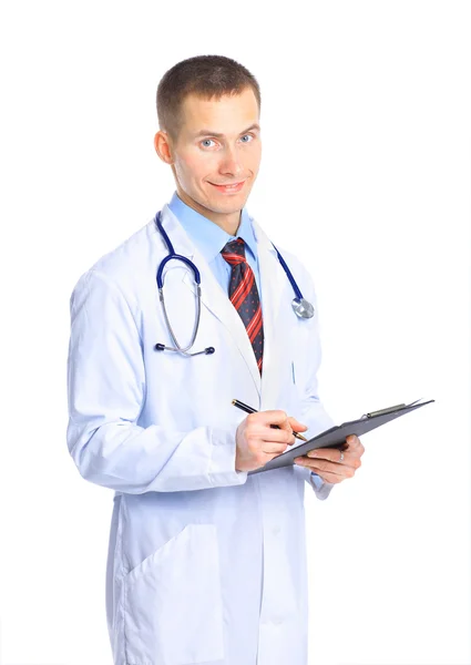 Nice young doctor with a stethoscope. Royalty Free Stock Images