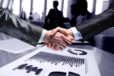 The businessman. Hand for a handshake. The conclusion of the transaction.