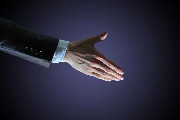 The businessman. Hand for a handshake. The conclusion of the transaction. — Stock Photo, Image