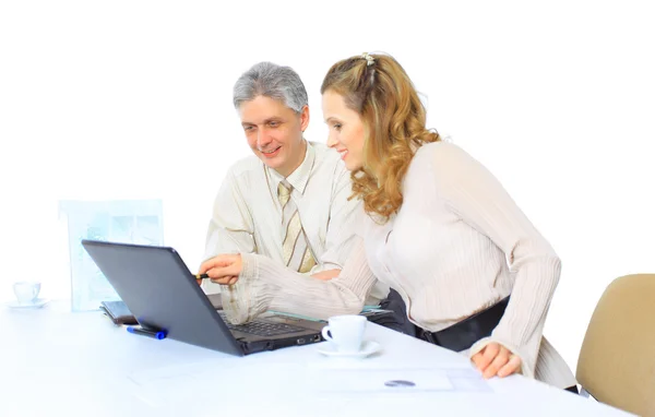 Empresarios discuten el plan de trabajo . — Foto de Stock