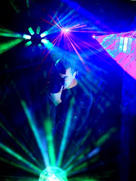 Discoteca. Laser show . — Foto Stock