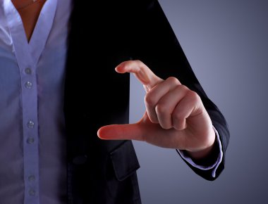 iş adamı işaret parmağı.
