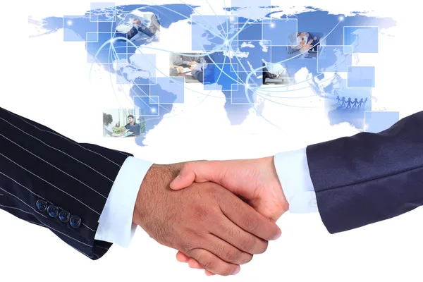 The conclusion of the transaction. Handshake. — Stock Photo, Image