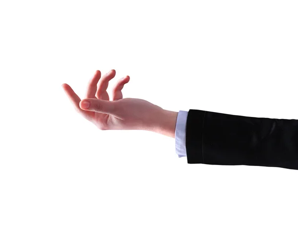 De zakenman, een gebaar, een vinger. — Stockfoto