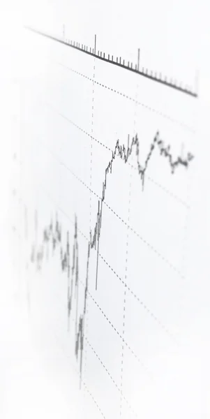 3D render börsen diagram med går upp pilen — Stockfoto