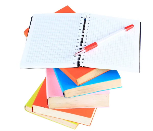 Schoolbriefpapier geïsoleerd boven wit met kopieerruimte — Stockfoto