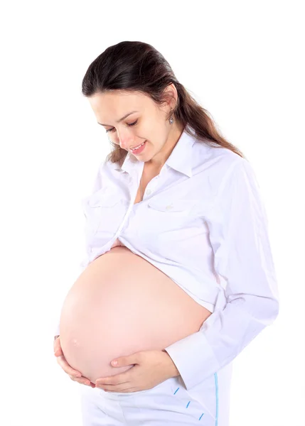 Jonge mooie zwangere vrouw — Stockfoto