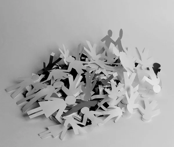 Χωματερή οι άνθρωποι το χαρτί — 图库照片