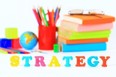 okul malzemeleri. Ana kelime.