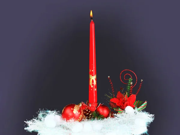 Luz de vela de Natal — Fotografia de Stock