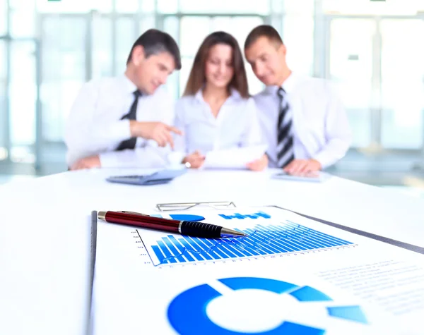 Colleagues meeting to discuss their future financial plans — Stock Photo, Image